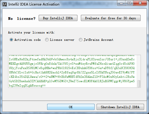 activation code for intellij idea