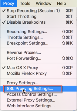 SSL Proxy Setting