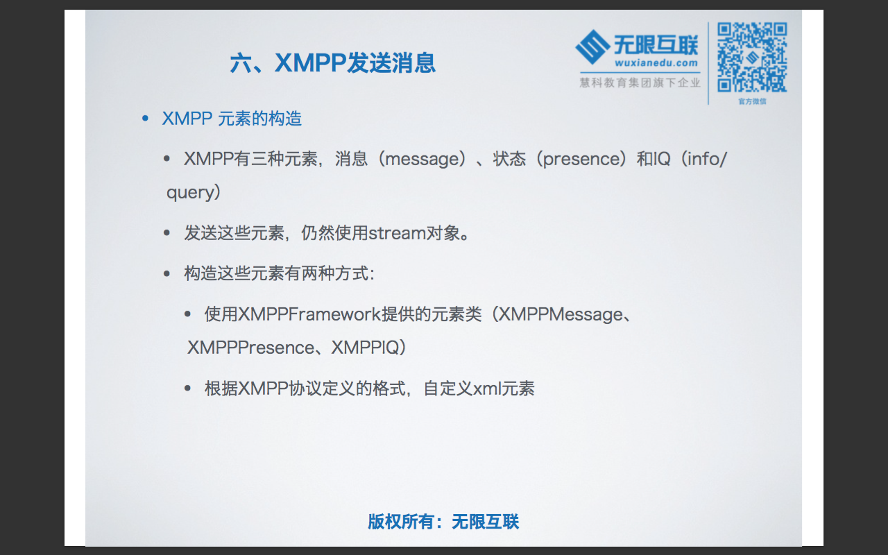 XMPP发送消息