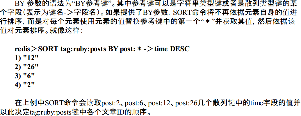 排序键参考