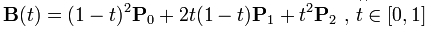 二阶Bezier曲线公式