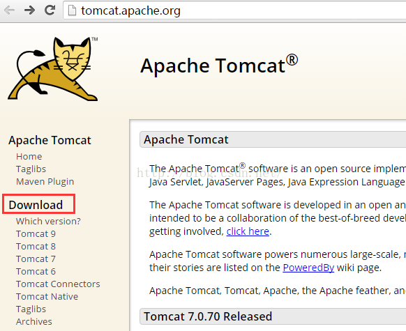 tomcat页面的download