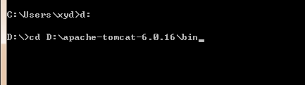 cmd进入tomcat目录