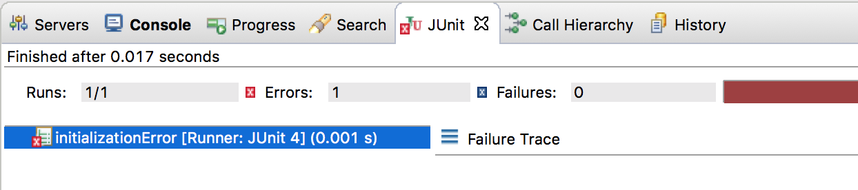 Spring4.3.0 Junit4.11 initializationError(org.junit.runner.manipulation.Filter)