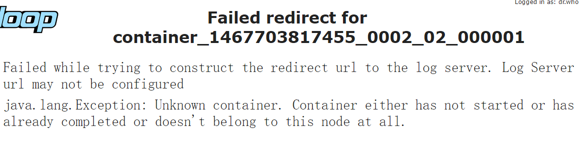 log_Failed while trying to construct the redirect url to the log server.png