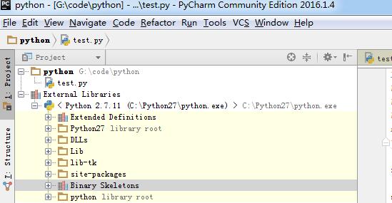 pycharm成功引入python直譯器的效果