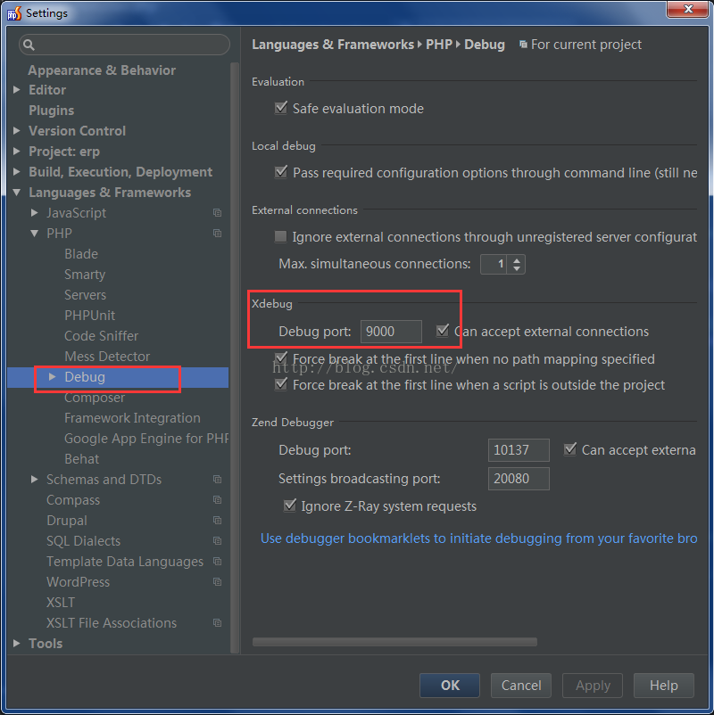 PHP 设置调试工具XDebug PHPStorm IDE