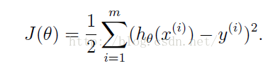 代价函数J(θ)