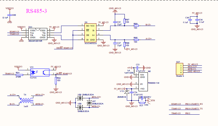 Rs485 stm32 схема подключения