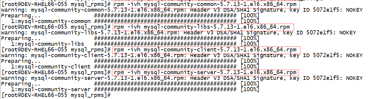 rpm方式安装mysql