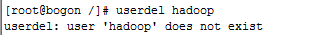 userdel hadoop