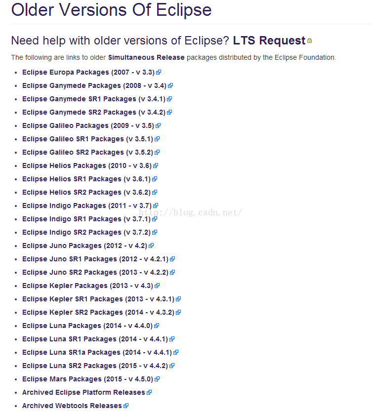 各个版本eclipse官方下载地址_eclipse网址CSDN博客