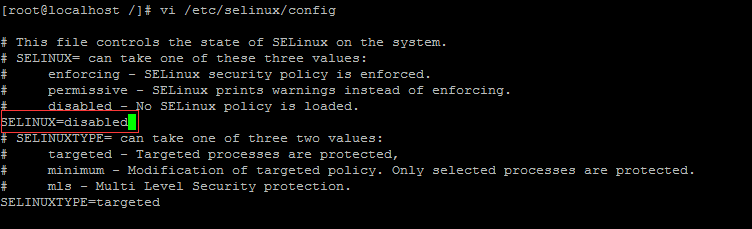 关闭selinux设置