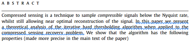 压缩感知重构算法之迭代硬阈值(Iterative Hard Thresholding,IHT)