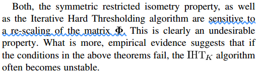压缩感知重构算法之迭代硬阈值(Iterative Hard Thresholding,IHT)