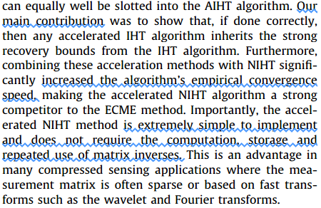 压缩感知重构算法之迭代硬阈值(Iterative Hard Thresholding,IHT)