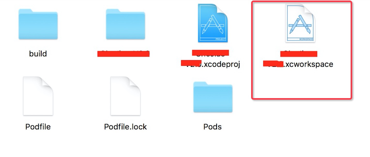 .xcworkspace的檔案