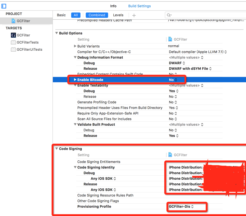 Build Settings