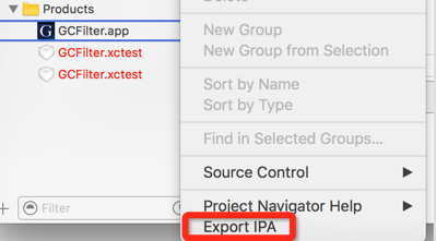 Export IPA