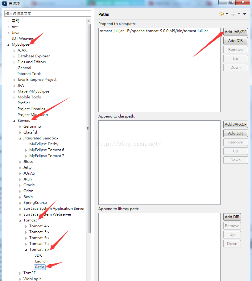 Myeclipse tomcat a java exception has occurred a java exception