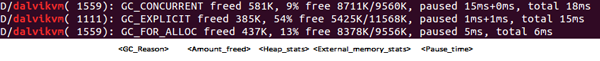 Dalvik GC log