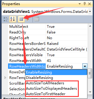 DataGridView的RowHeadersWidthSizeMode属性设置为AutoSizeToAllHeaders、AutoSizeToDisplayedHeaders或者AutoSizeToFirstHeader