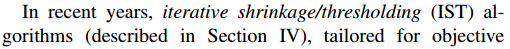 Iterative Soft Thresholding和Iterative Shrinkage/Thresholding的区别「建议收藏」