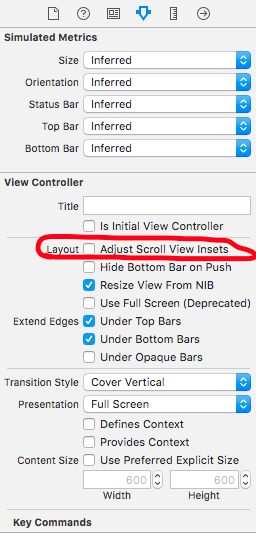 Adjust Scroll View Insets