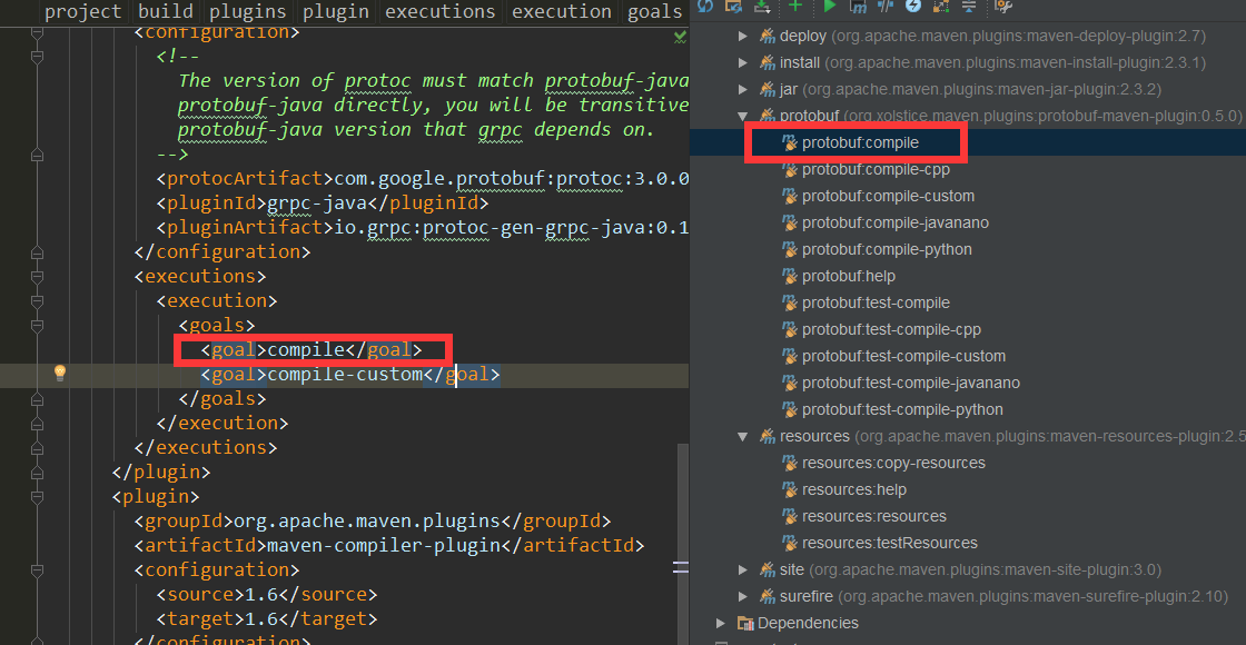  grpc compile goal