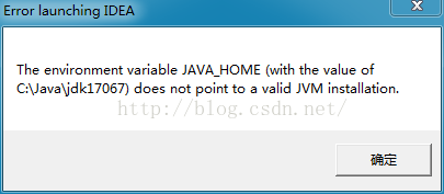 The environment variable JAVA_HOME(with the value of xxx) does not