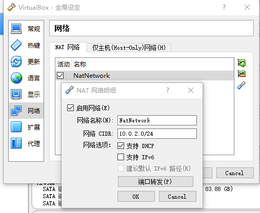 NAT网络的设置