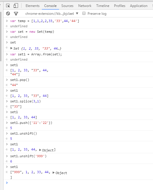 
			
				ES6数组去重的最佳实践：Set结合Array.from() |  拓展运算符结合 Set			