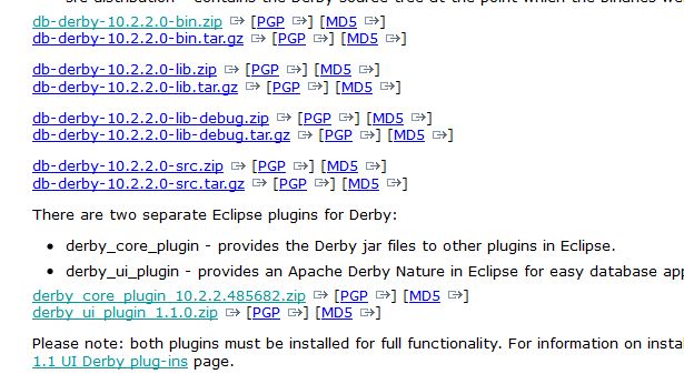 apache官网derbyjar包以及插件下载