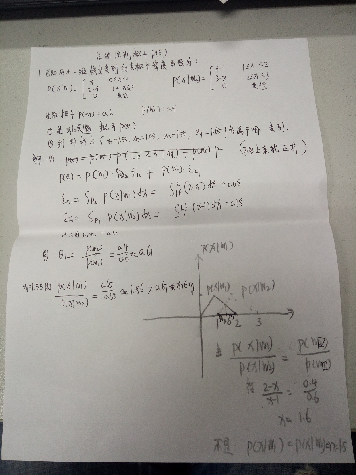 模式识别之统计判决