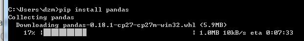 pandas install