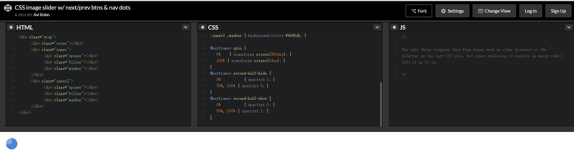 CSS3饼状图loading旋转动画