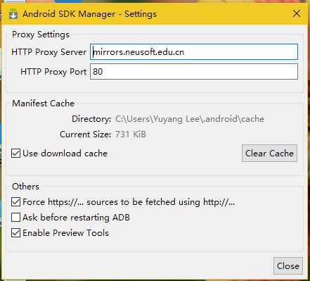 Android SDK Manager配置