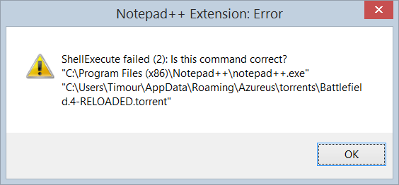 Extension error