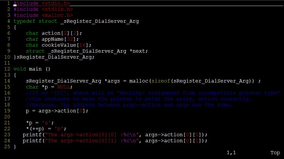 c programming assignment from incompatible pointer type