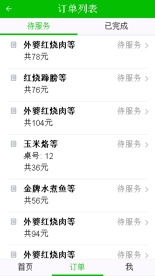 订单列表