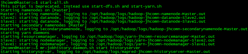 hadoop启动log输出