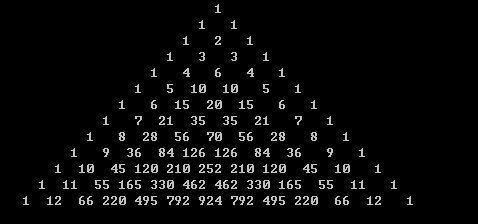 杨辉三角矩阵图片