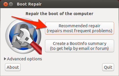 双系统Ubuntu 引导修复（Boot Repair）