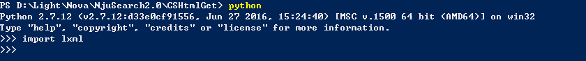 windows下使用pip安装python模块lxml