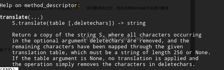 对于str.translate的介绍 python