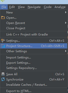 选择File里面的 Project Structure