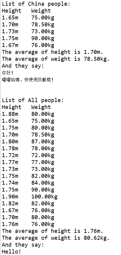 （附代码）根据输入信息构建不同人种类，统一打印不同国家地区的身高、体重信息（泛型数组应用，多态、重载、泛型、反射等概念体验）