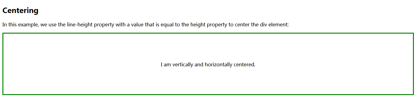 Center Vertically - Using line-height