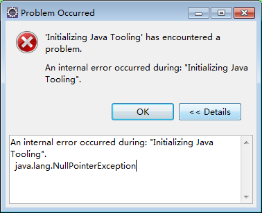 Eclipse启动时发生An internal error occurred during: “Initializing Java Tooling“.错误的解决方法