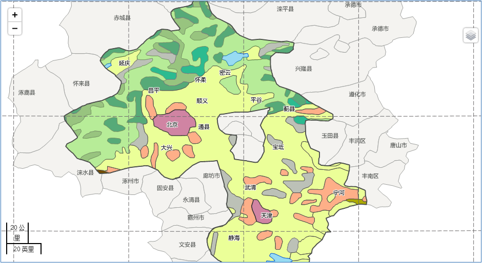 京津土地利用现状图